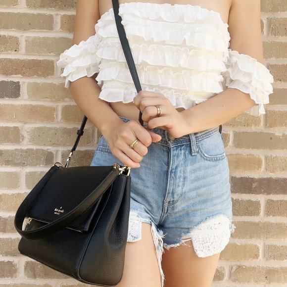 Kate Spade  Pebbled Leather Flap Shoulder Bag - Picture 5 of 6